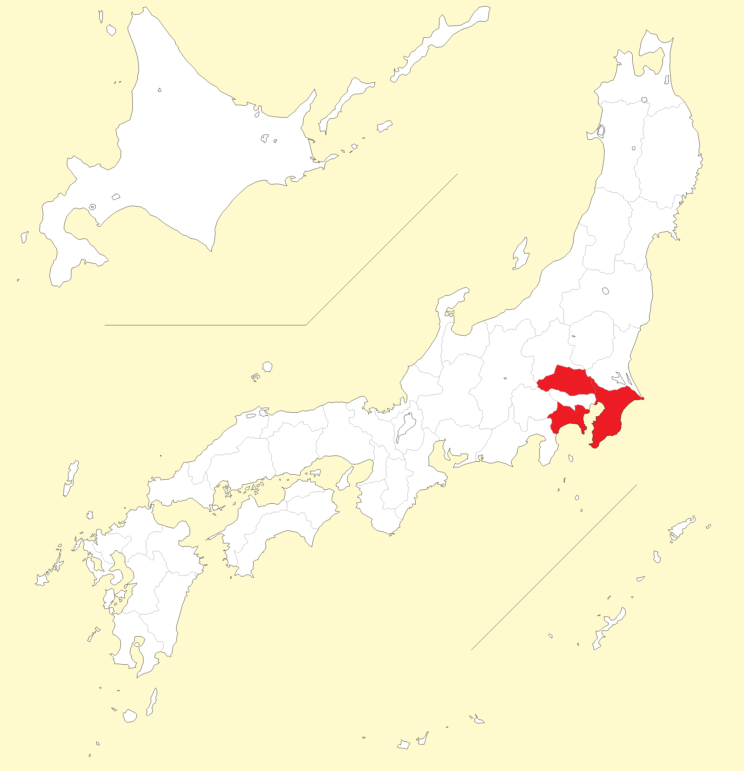 ミツバアケビ分布